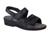 Chaussure mobils sandales modele renelia cuir lisse noir